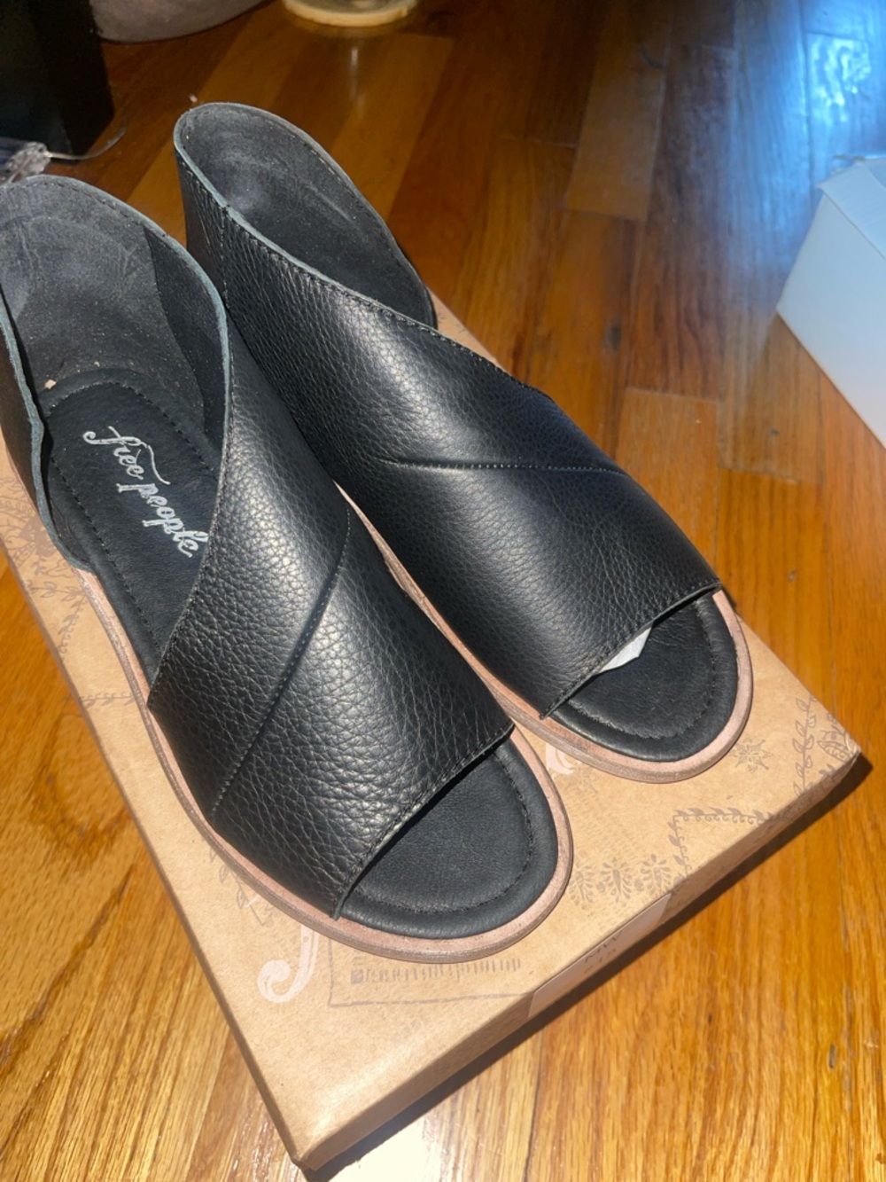 Free People Black Mont Blanc sandal size 36.5